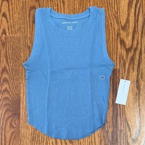 American Eagle Outfitters Sky Blue ribbed Tank Top